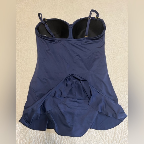 Sonnet Shores Navy Blue One Piece Adjustable Straps Swimsuit. Size 10 - Picture 2 of 4